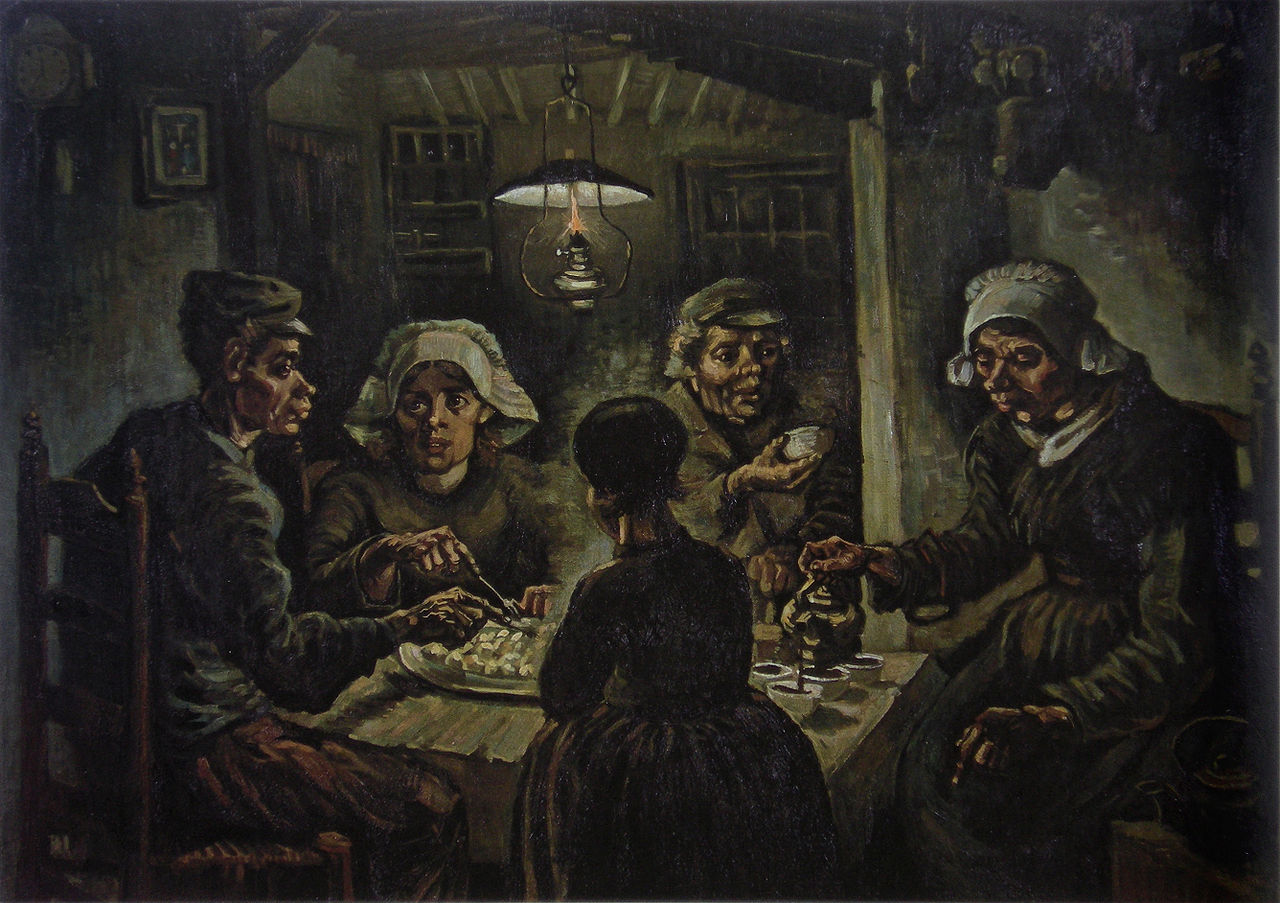 Картина Ван Гога Едоки картофеля 1885